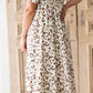Leopard Print Smocked Maxi Dress-FINAL SALE Dresses