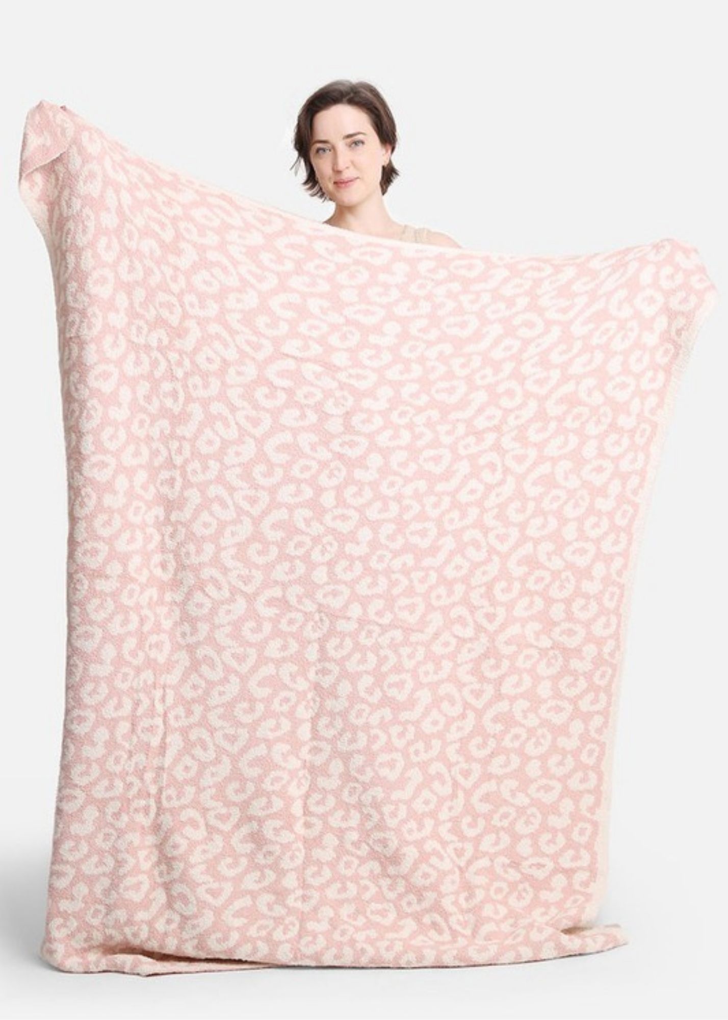 Leopard Print Soft Throw Blanket Home & Lifestyle Wona Trading Pink