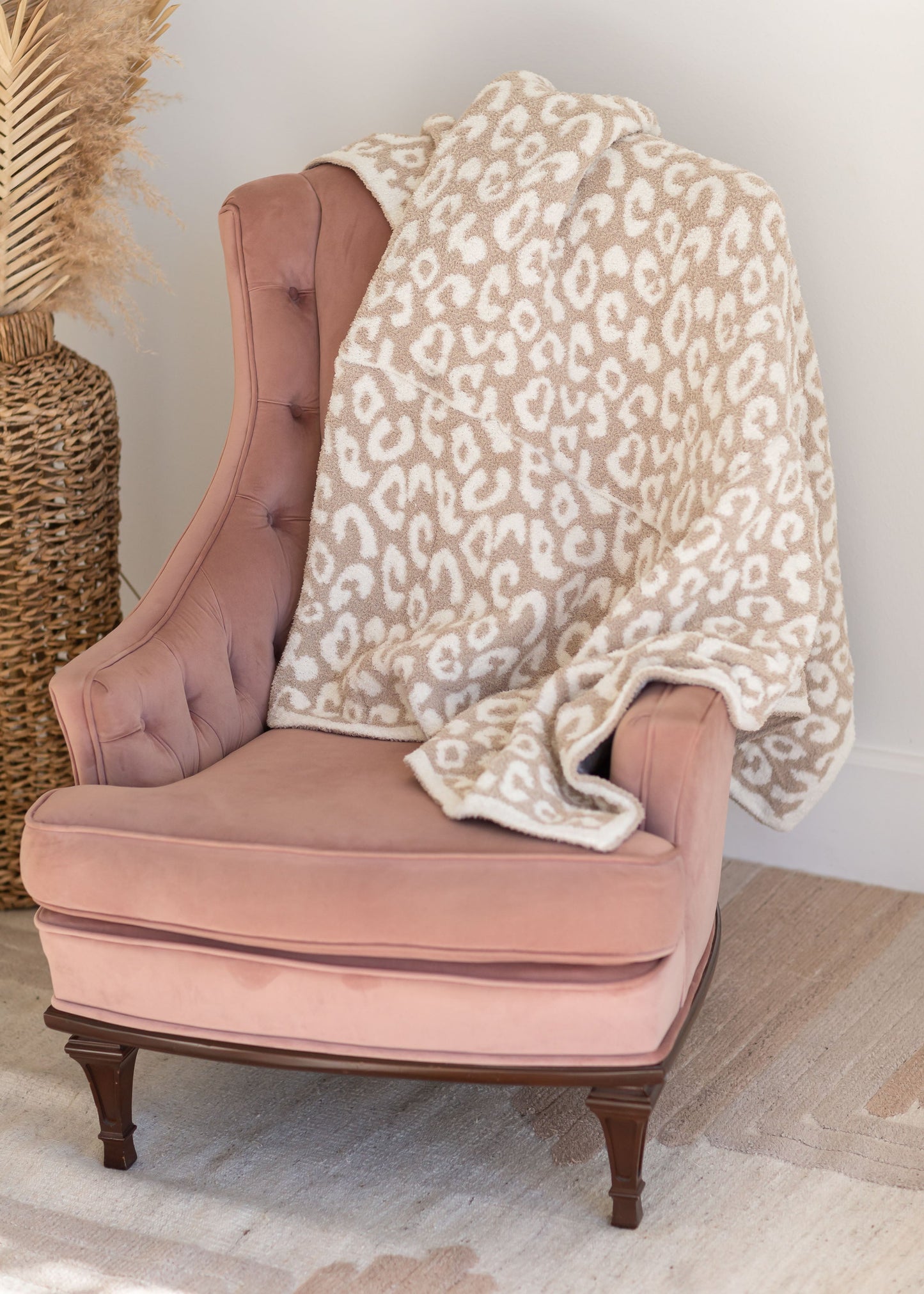 Leopard Print Throw Blanket + Pillow Gifts