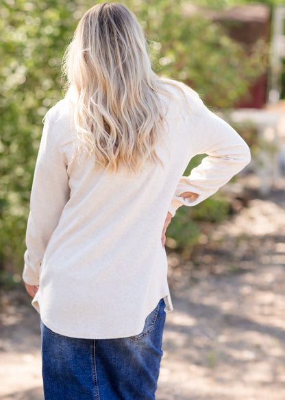 Lewis Oatmeal Ultra Soft Button Up Tops Thread & Supply