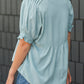 Light Blue Babydoll Ruffle Top - FINAL SALE Tops