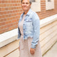 Light Blue Denim Jean Jacket Tops