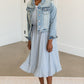 Light Denim Button Crop Jean Jacket - FINAL SALE Layering Essentials