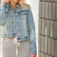 Light Denim Button Crop Jean Jacket - FINAL SALE Layering Essentials