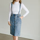 Light Denim Pinafore Skirt Skirts