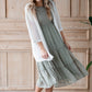 Light Knit Cardigan With Open Knit Bell Sleeves Shirt Cozy Co