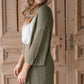 Light Knit Cardigan With Open Knit Bell Sleeves Shirt Cozy Co