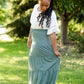 Light Olive Tiered Drawstring Skirt Skirts Tres Bien