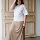 light weight scallop and embroidered hem modest top