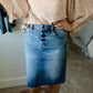 Light Wash Classic Midi Skirt - FINAL SALE Skirts