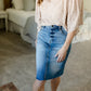Light Wash Classic Midi Skirt - FINAL SALE Skirts