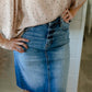 Light Wash Classic Midi Skirt - FINAL SALE Skirts