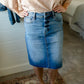 Light Wash Classic Midi Skirt - FINAL SALE Skirts