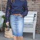 Light Wash Classic Midi Skirt - FINAL SALE Skirts