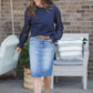 Light Wash Classic Midi Skirt - FINAL SALE Skirts