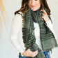 Light Weight Green Striped Scarf - FINAL SALE Accessories