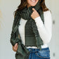 Light Weight Green Striped Scarf - FINAL SALE Accessories