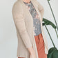 Light Weight Open Front Cardigan Shirt Chris & Carol Oatmeal / S