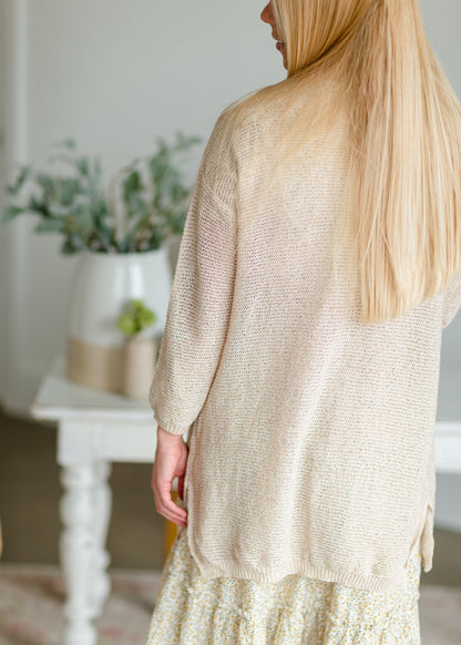 Light Weight Taupe Cardigan Tops