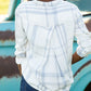 Lightweight Dusty Blue Plaid Shirt - FINAL SALE Tops