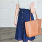 Lightweight Ruffle Skirt Skirts Navy / S
