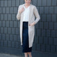 Women's modest light denim comfort band skirt