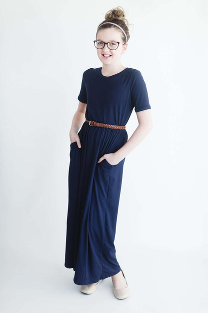 Lily Maxi or Midi Dress - FINAL SALE Dresses Navy / Long / S