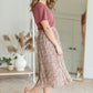 Lily Taupe Pleated Midi Skirt Skirts Mikarose