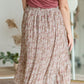 Lily Taupe Pleated Midi Skirt Skirts Mikarose