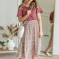 Lily Taupe Pleated Midi Skirt Skirts Mikarose