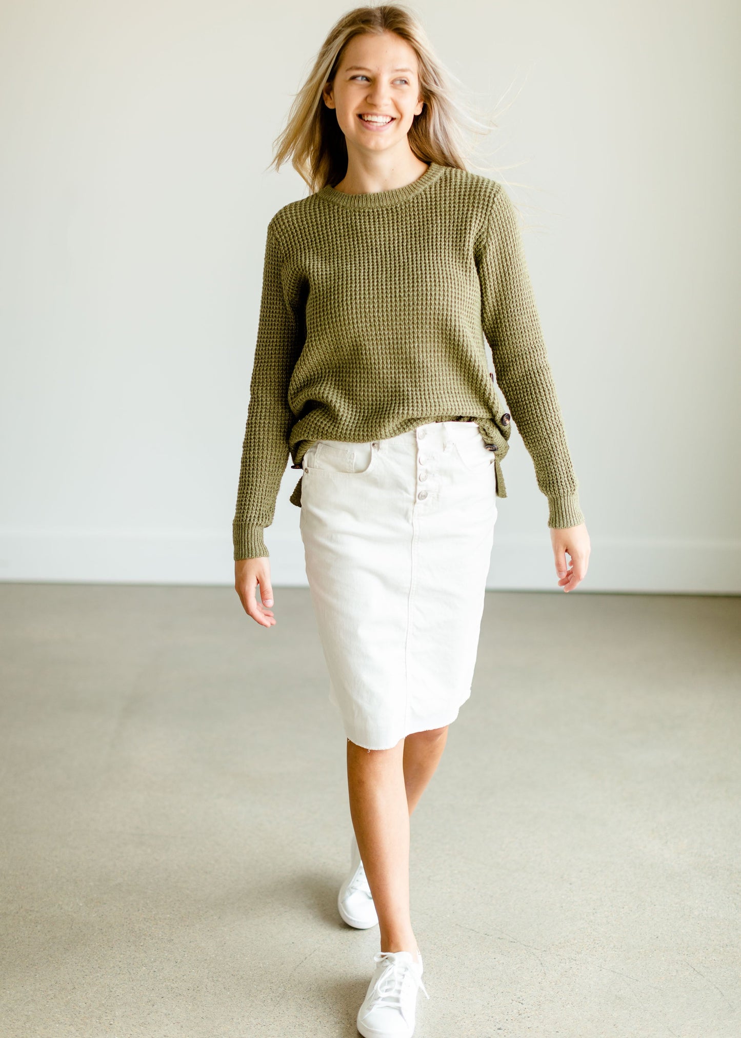 Lily White Denim Midi Skirt - FINAL SALE Skirts