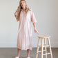 Lina Button Up Pink Collared Dress Dresses Z Supply