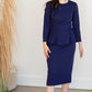 Lindy Navy Blue Straight Fit Midi Dress - FINAL SALE Dresses