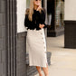 Linen Button Up Skirt Skirts