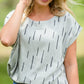 Linen Line Print Short Sleeve Top - FINAL SALE Tops