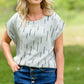 Linen Line Print Short Sleeve Top - FINAL SALE Tops