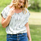 Linen Line Print Short Sleeve Top - FINAL SALE Tops