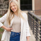 Linen Striped Blazer - FINAL SALE Tops