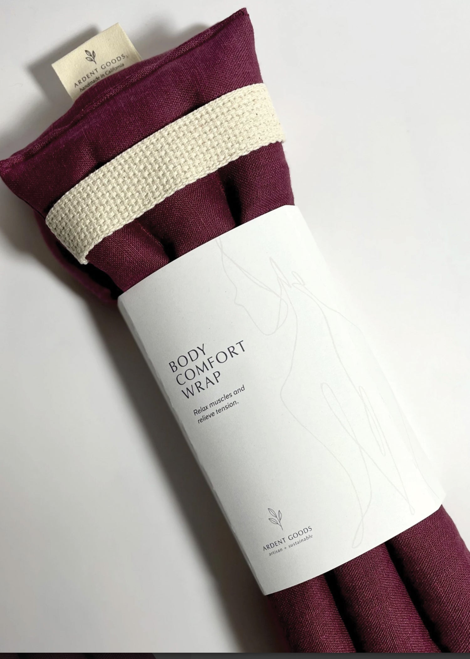 Linen Weighted Body Comfort Wrap - FINAL SALE Home & Lifestyle Maroon