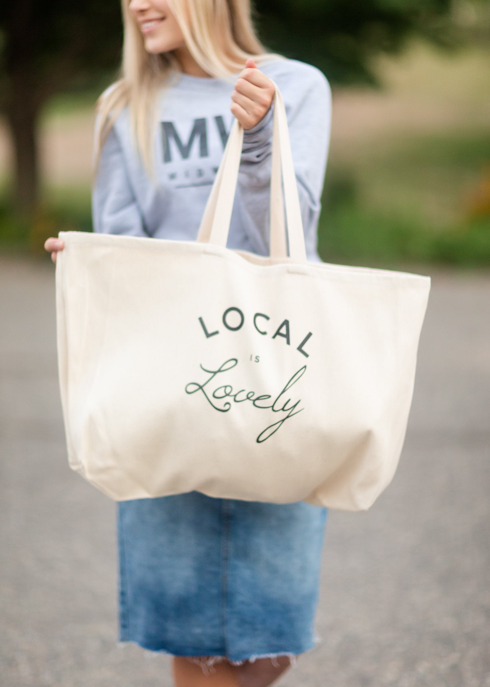 Local is Lovely Canvas Tote Accessories LLC Apparel