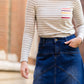 made in the usa long a-line denim skirt