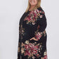 Long Floral Cardigan - FINAL SALE Layering Essentials Black / 1XL