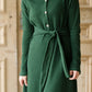 Long Sleeve Button Midi Dress - FINAL SALE Dresses