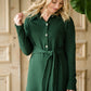Long Sleeve Button Midi Dress - FINAL SALE Dresses