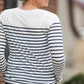Long Sleeve Classic Navy Stripe Crew Neck Top - FINAL SALE Tops