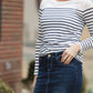 Long Sleeve Classic Navy Stripe Crew Neck Top - FINAL SALE Tops