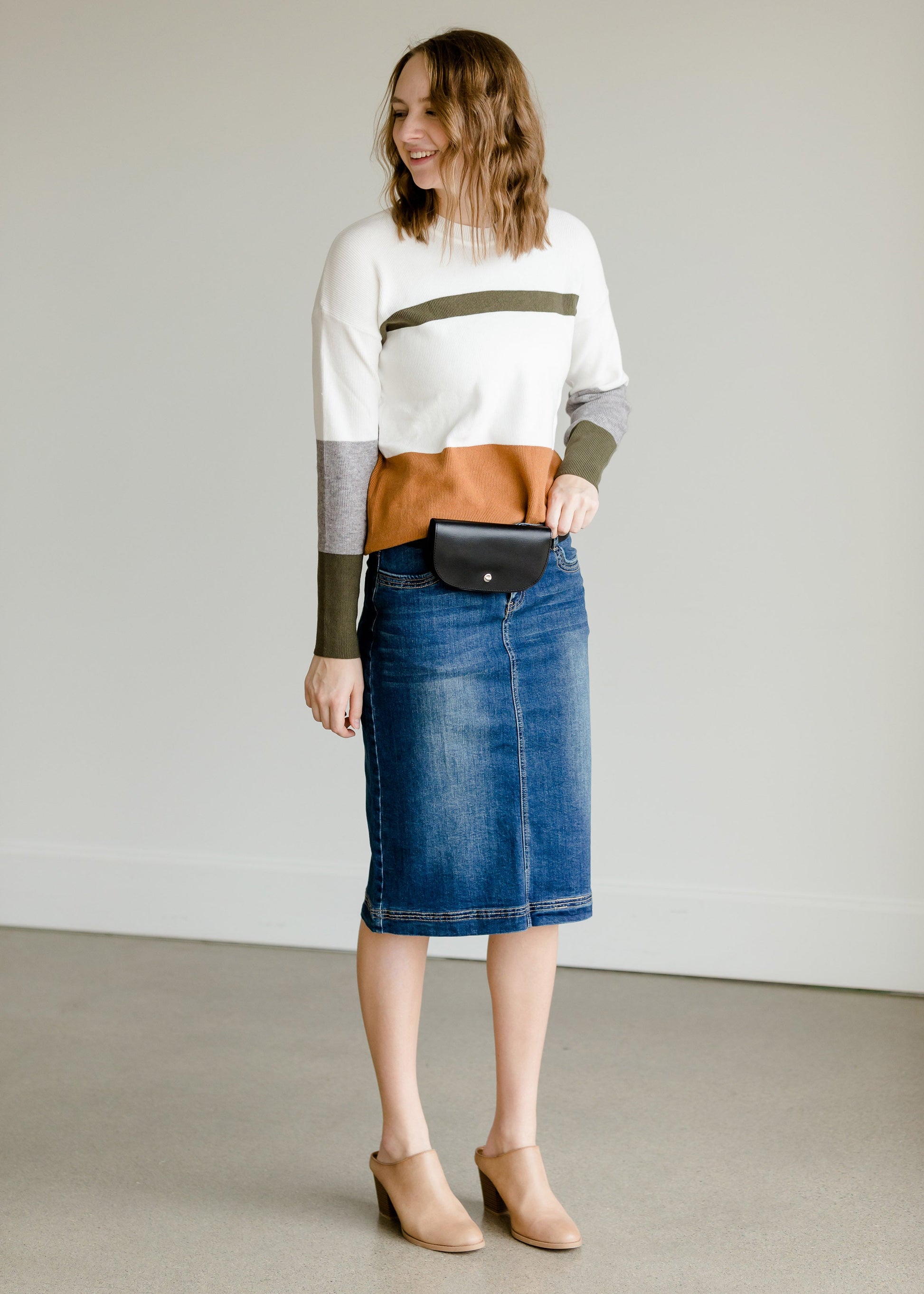 Long Sleeve Colorblock Sweater - FINAL SALE Tops