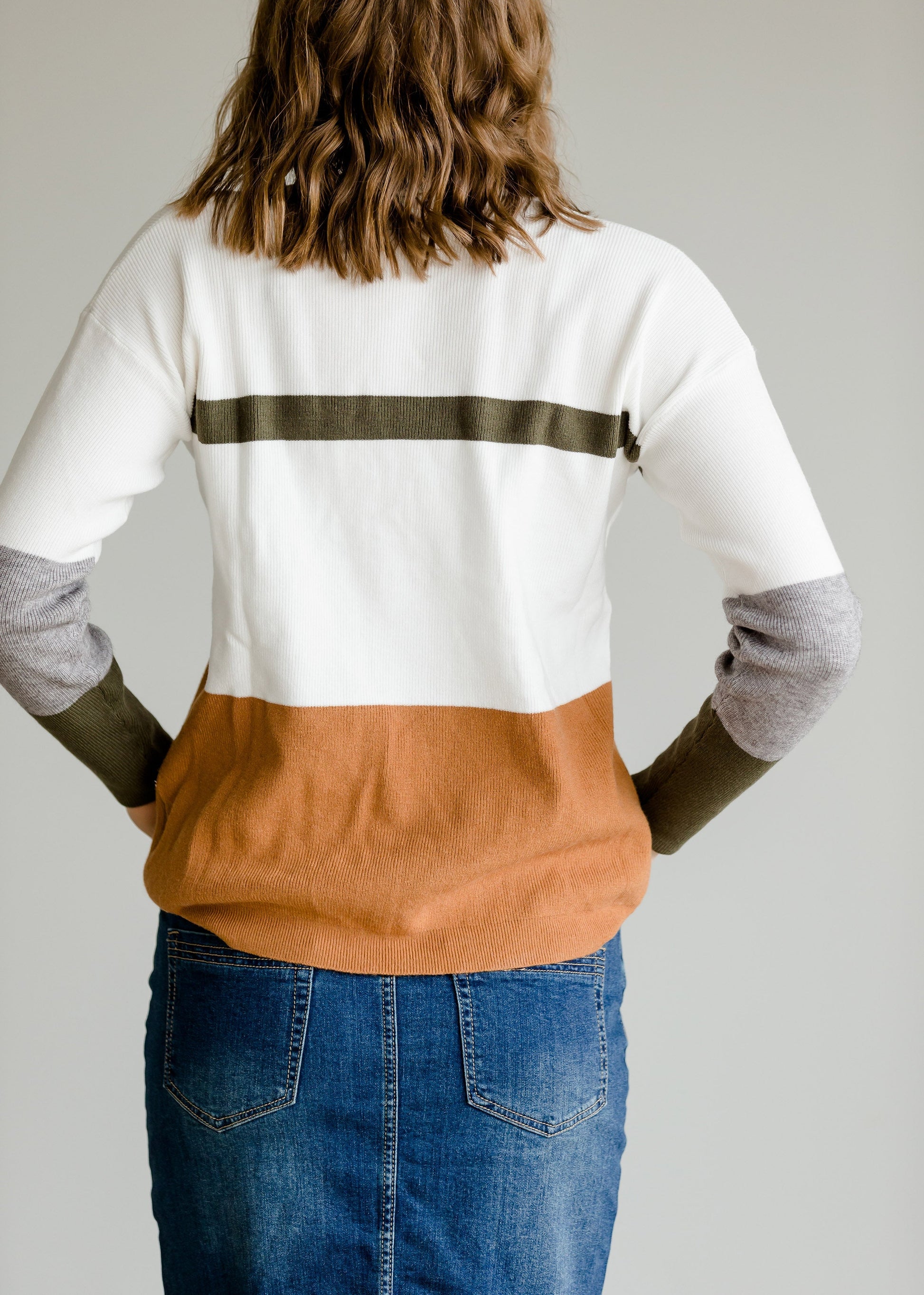 Long Sleeve Colorblock Sweater - FINAL SALE Tops