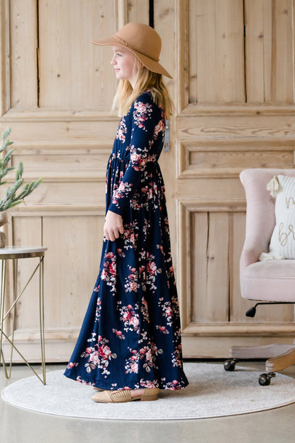 Long Sleeve Floral Maxi Dress - FINAL SALE Dresses