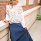 Long Sleeve Lace Top Tops